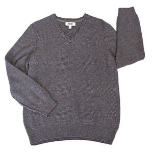 Joseph Abboud Mens V Neck Textured Knit Sweater‎ XXL 50 Wool 50 Nylon